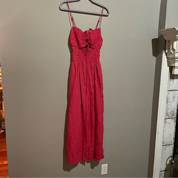 New! Free People day glow one piece keyhole tie back jumpsuit 28084 - Picture 7 of 9